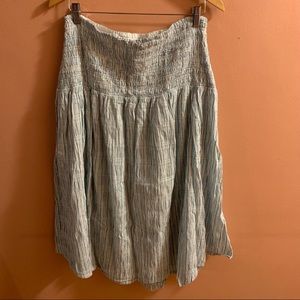 NWOT Maeve blue and white striped midi skirt size XL